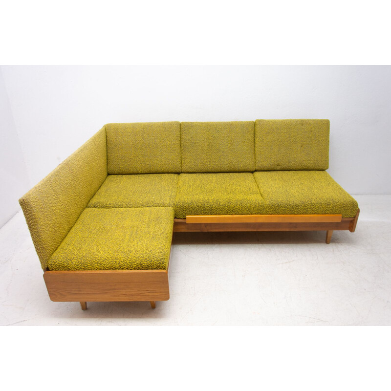 Mid century corner folding sofabed Czechoslovakia 1960s