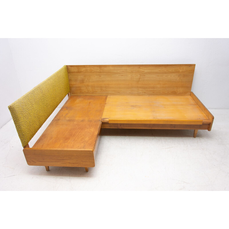 Mid century corner folding sofabed Czechoslovakia 1960s