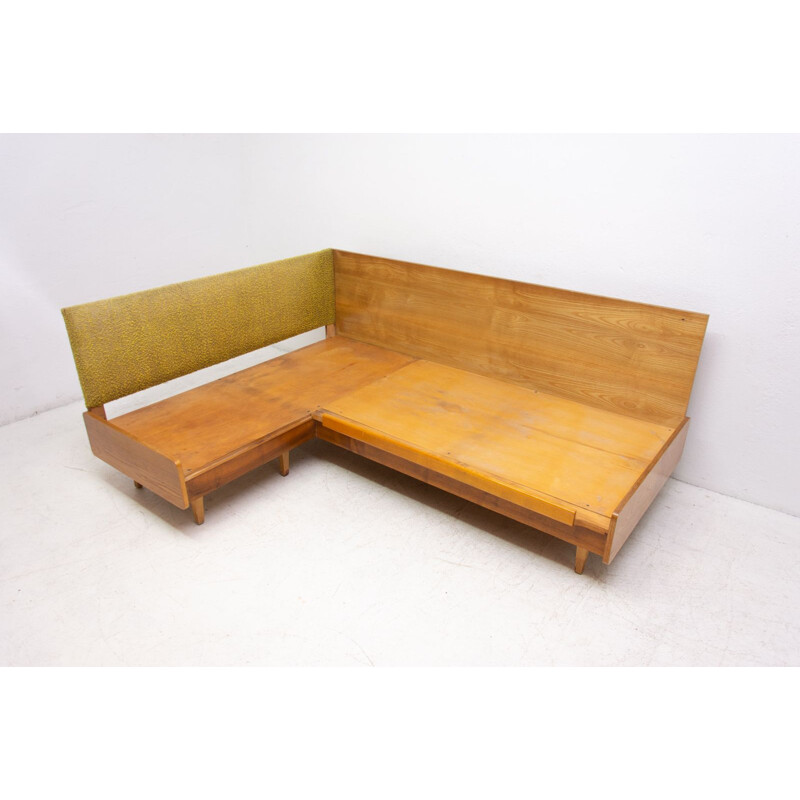 Mid century corner folding sofabed Czechoslovakia 1960s