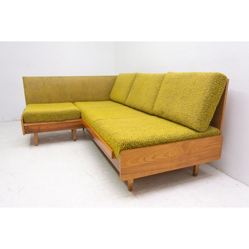 Mid century corner folding sofabed Czechoslovakia 1960s