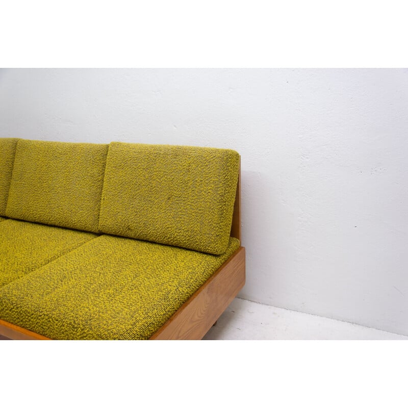 Mid century corner folding sofabed Czechoslovakia 1960s