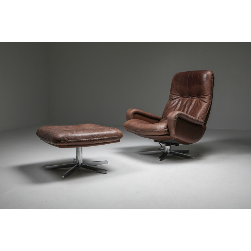 Vintage Lounge Chair set by De Sede Switzerland 1969s
