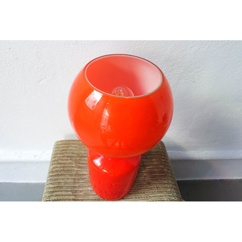 Lampe de table vintage en verre orange de Jean-Paul Emonds-Alt pour Philips 1965