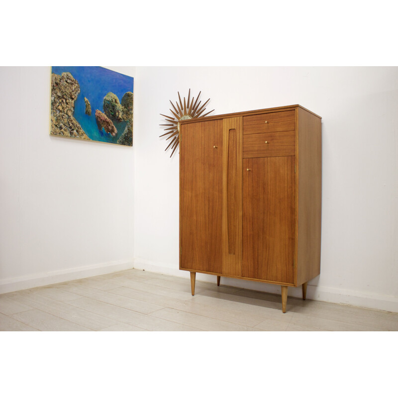 Vintage Teak Compact Wardrobe from White & Newton 1960s