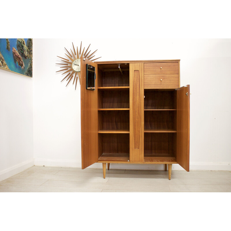 Vintage Teak Compact Wardrobe from White & Newton 1960s