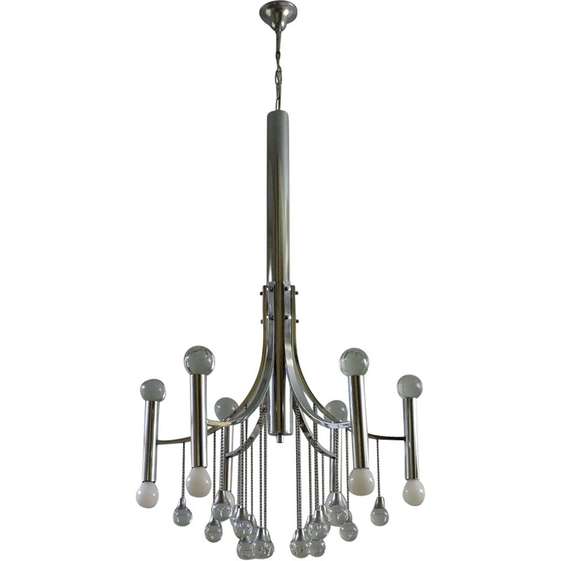 Vintage chandelier Gaetano Sciolari Italy 1960s