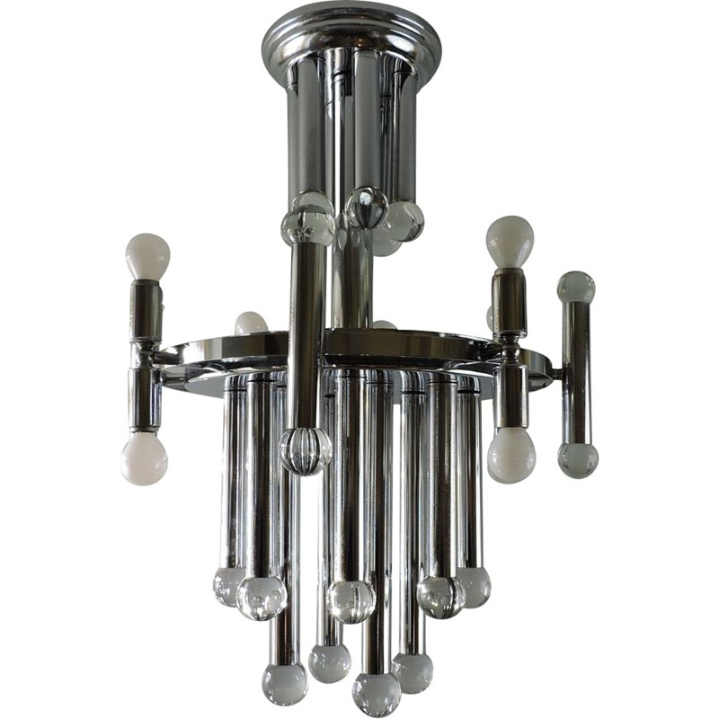 Vintage chandelier Gaetano Sciolari Italy 1960s