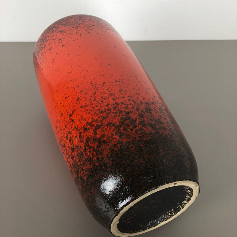 Large vintage Pottery Super Fat Lava Vase Scheurich WGP 1970s