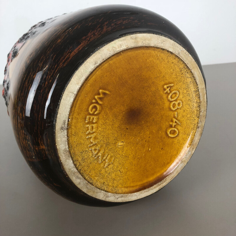 Large vintage Pottery Fat Lava Vase Scheurich WGP 1970s