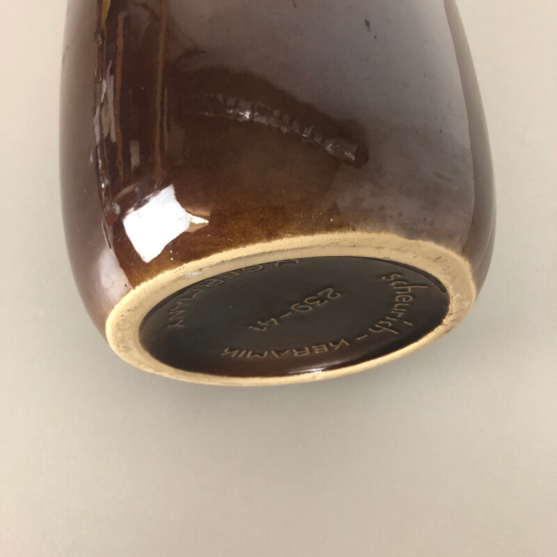 Grand vase vintage Fat Lava en poterie par Scheurich 1970
