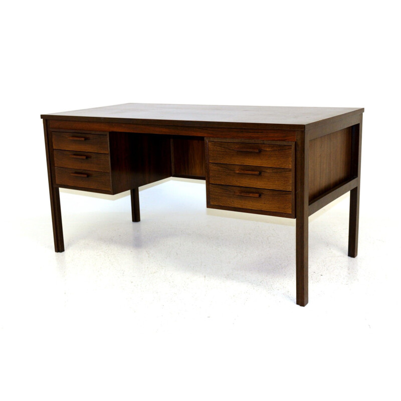 Vintage rosewood desk Sweden 1960s