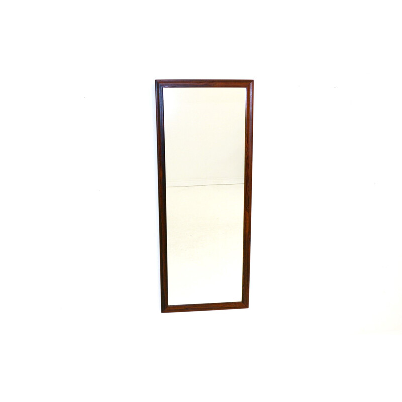 Vintage rosewood mirror, Sweden 1960