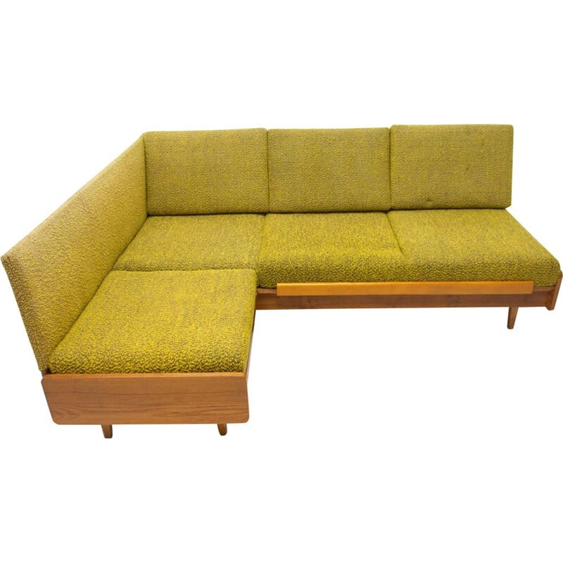 Mid century corner folding sofabed Czechoslovakia 1960s