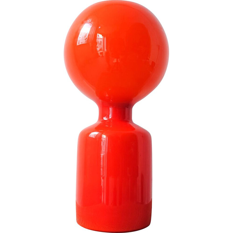 Vintage Orange Glass Table Lamp by Jean-Paul Emonds-Alt for Philips 1965s