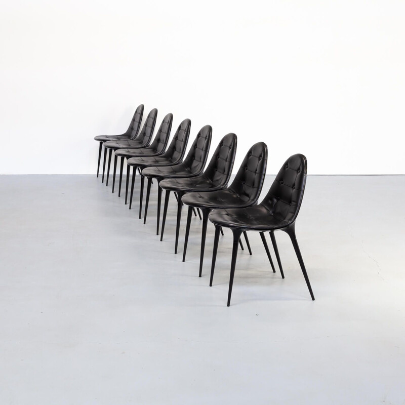 Set of 8 Vintage Philippe Starck dining chair for Cassina 1970s