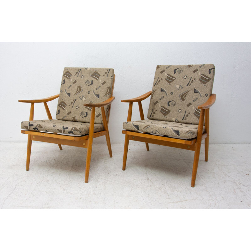 Paire de fauteuils vintage par Jaroslav Šmídek pour Tom 1970