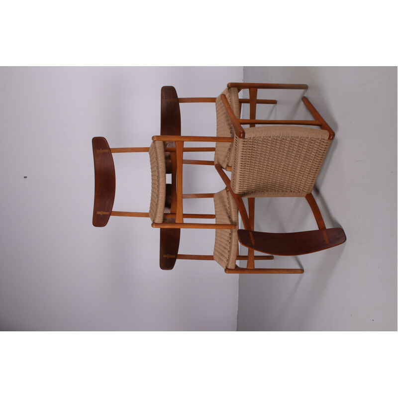 Lot de 4 chaises vintage Hans Wegner