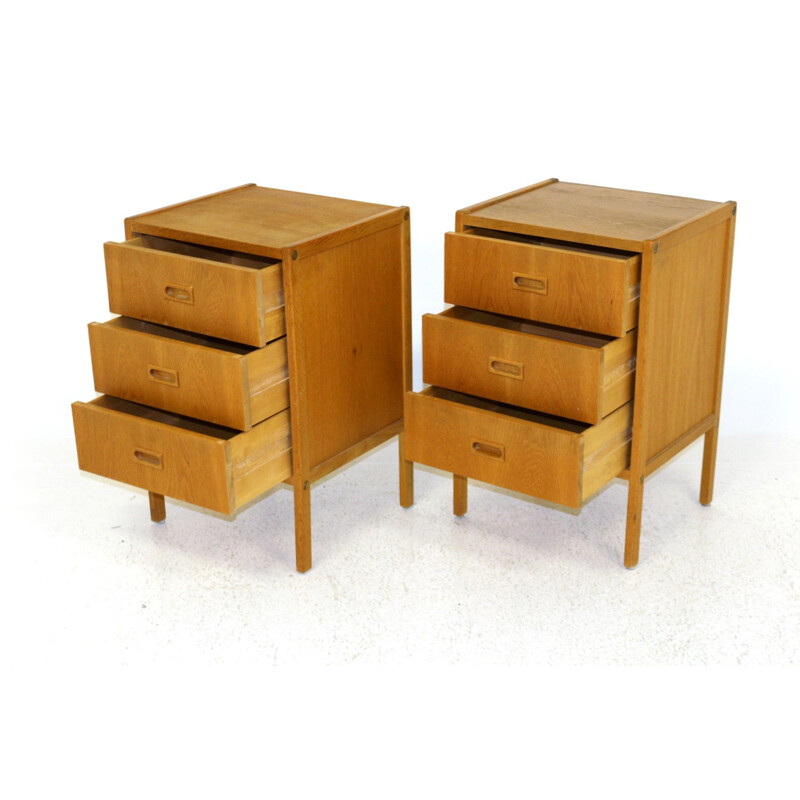 Pair of Bertil Fridhagen vintage bedside tables for Bodafors Sweden 1960s