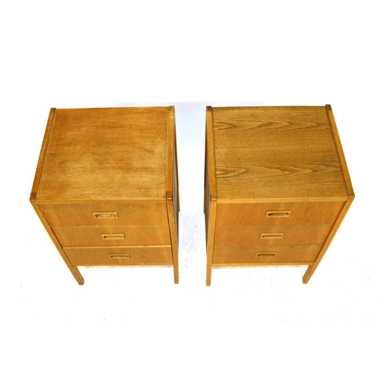 Pair of Bertil Fridhagen vintage bedside tables for Bodafors Sweden 1960s