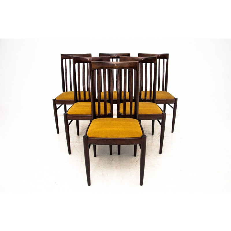 Lot de 6 chaises vintage par W.H. Klein Denmark 1960