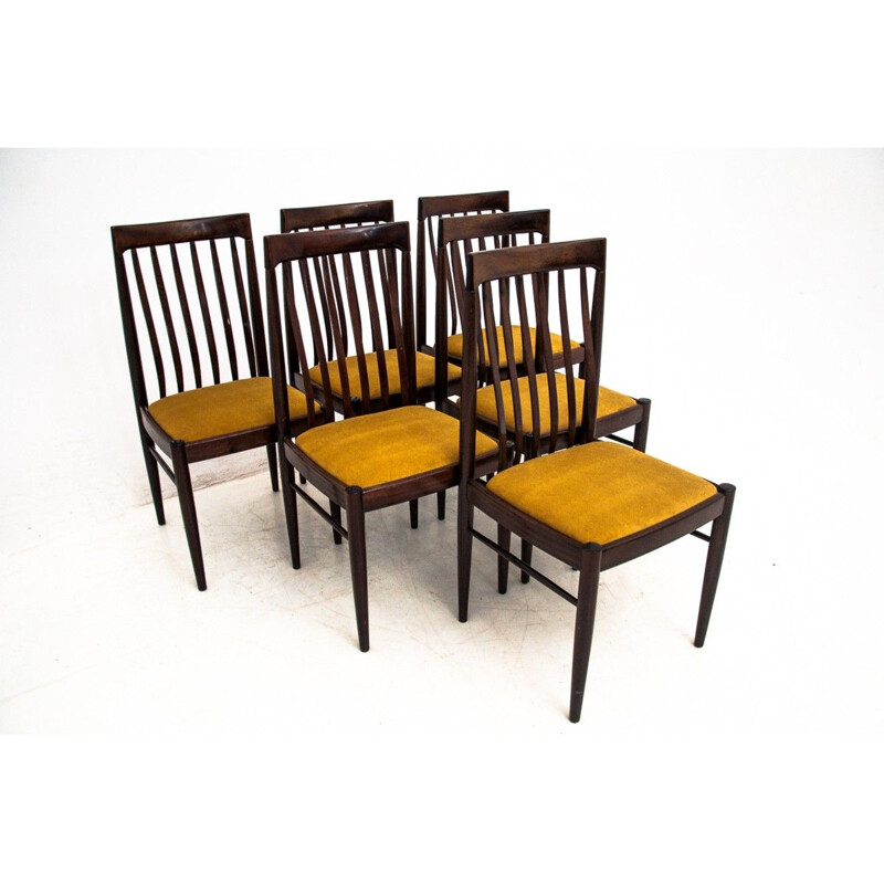 Set of 6 Vintage Dining room chairs by W.H. Klein Denmark 1960s