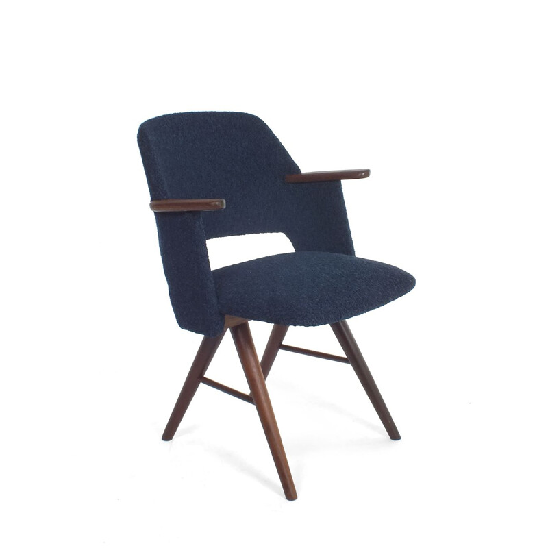 Pair of vintage dark blue Pastoe chairs by Cees Braakman