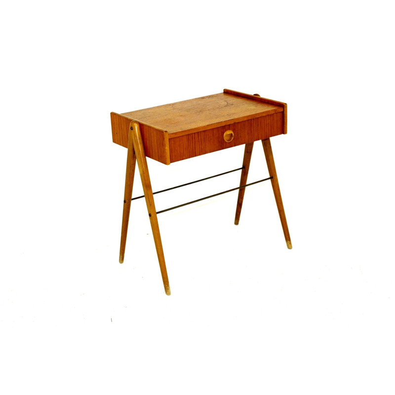 Vintage Swedish teak bedside table 1960s