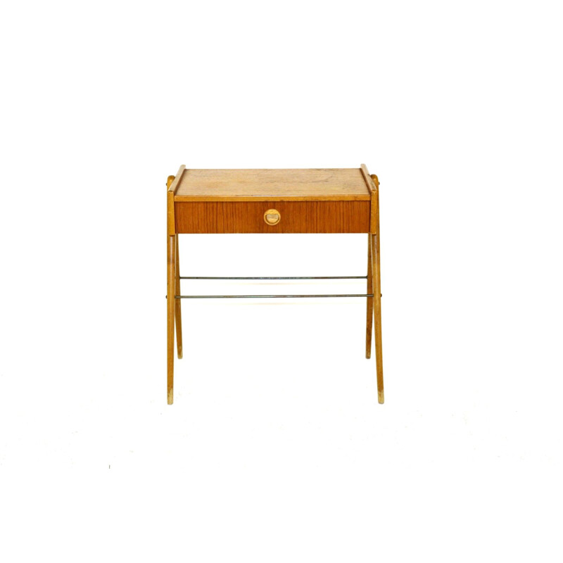 Vintage Swedish teak bedside table 1960s