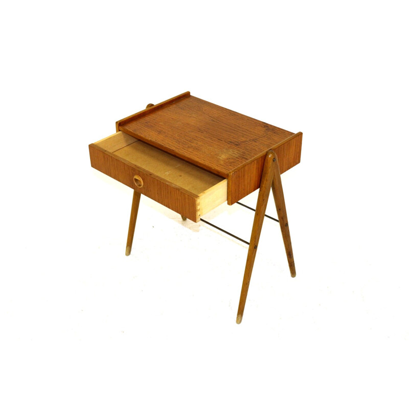 Vintage Swedish teak bedside table 1960s