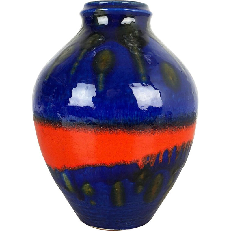 vase vintage en céramique - fat lava