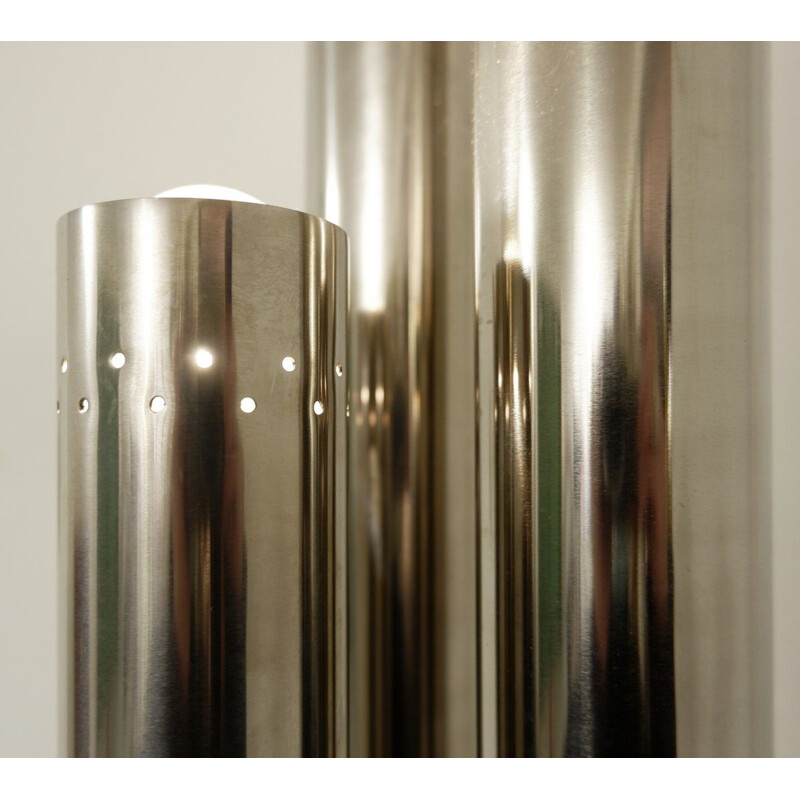 Lampadaire vintage Tubes Chrome 1970