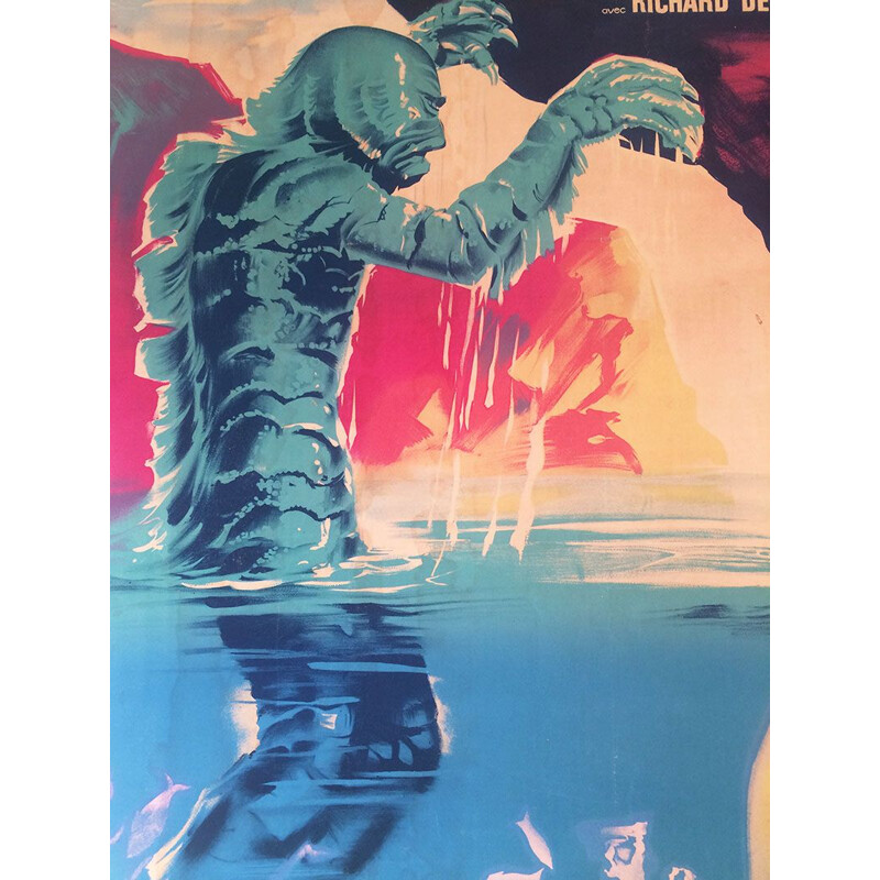 Vintage poster The Strange Creature from the Black Lake by Constantin Belinsky France 1954s