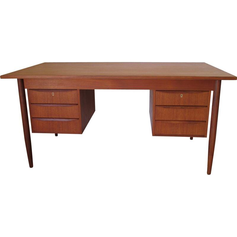 Scandinavian desk in teak , Gunnar Nielsen TIBERGAARD - 1960s