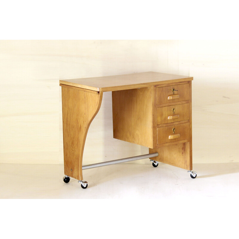 Bureau vintage en bois 1960