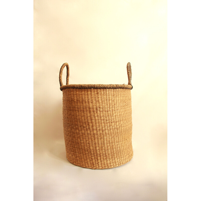 Vintage Wicker Plant Holder Italy 1970s