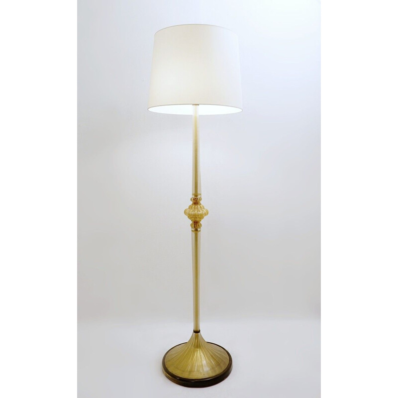 Vintage floor lamp Murano De Barovier & Toso 1950s