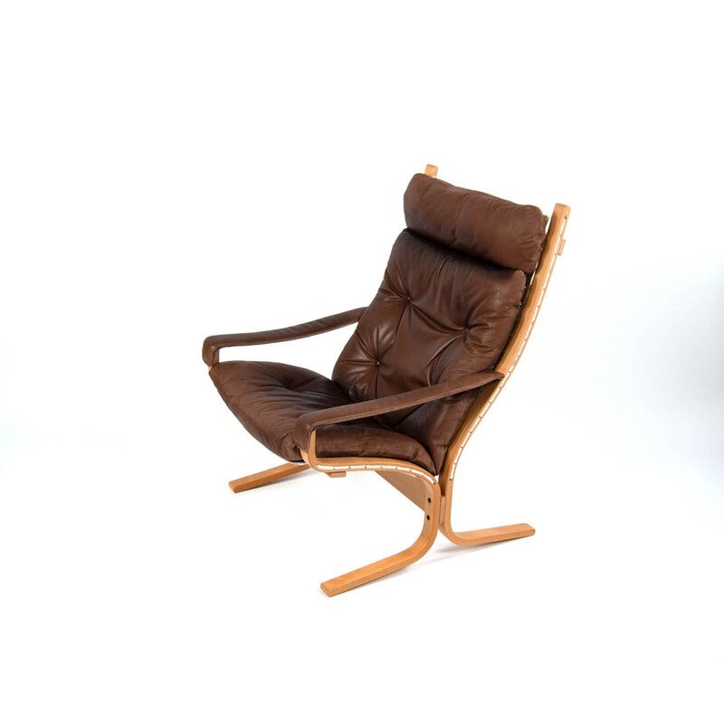 Vintage Siesta Chair and Ottoman by Ingmar Relling for Westnofa 1960s  