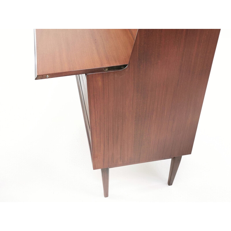 Vintage Afromosia Teak Desk Bureau By Richard Hornby For Fyne Ladye, Mid Century British 1960 