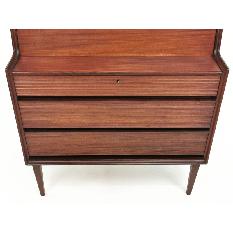 Vintage Afromosia Teak Desk Bureau By Richard Hornby For Fyne Ladye, Mid Century British 1960 