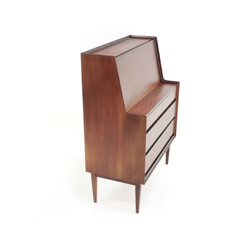 Vintage Afromosia Teak Desk Bureau By Richard Hornby For Fyne Ladye, Mid Century British 1960 