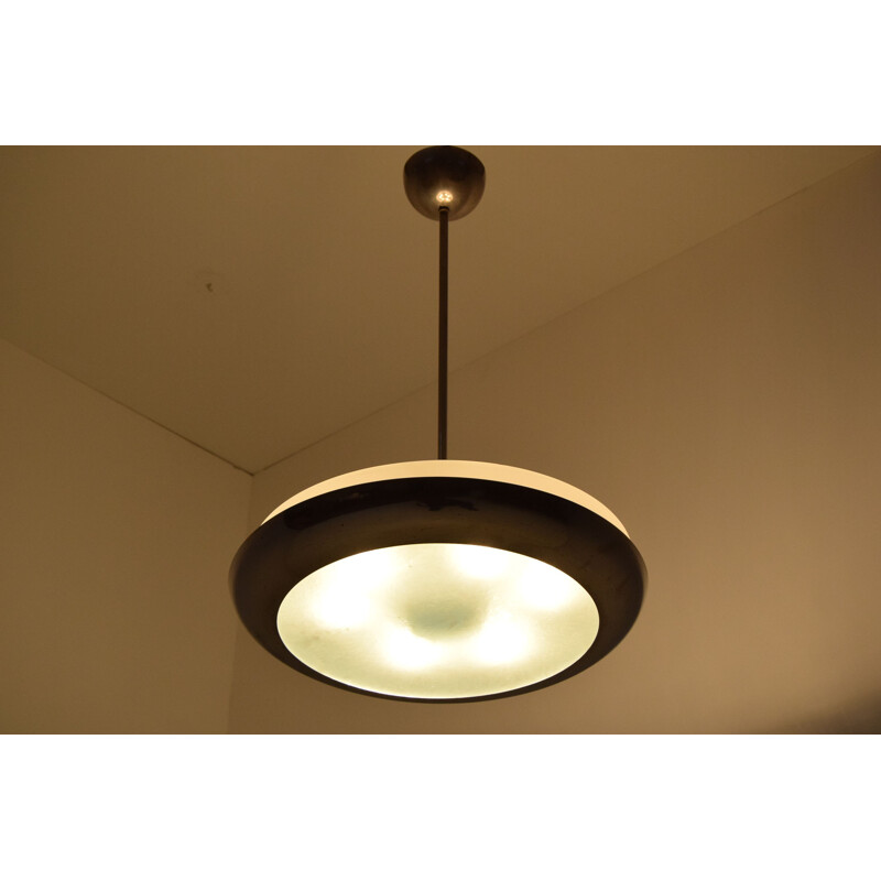 Vintage Pendant UFO by Josef Hurka For Napako Bauhaus and Functionalism 1930s