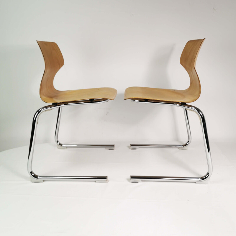 Pair of vintage chairs Pagholz Flötotto, Germany 1980s