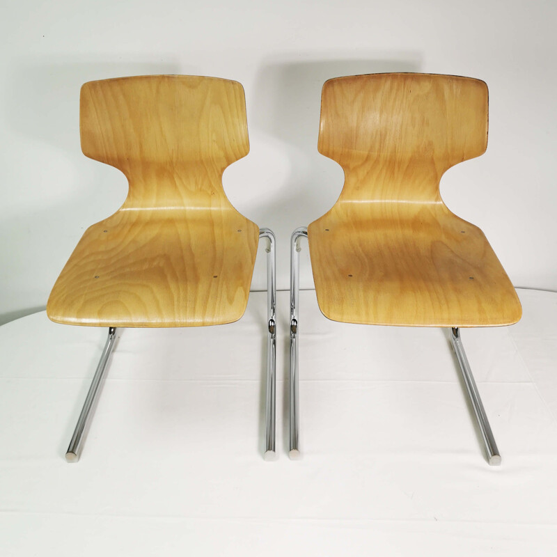 Pair of vintage chairs Pagholz Flötotto, Germany 1980s