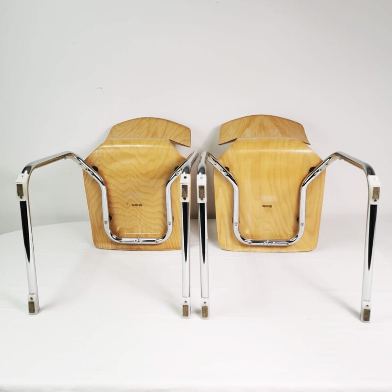 Pair of vintage chairs Pagholz Flötotto, Germany 1980s