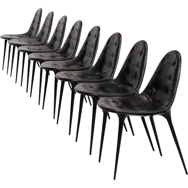 Lot de 8 chaises vintage Philippe Starck pour Cassina 1970