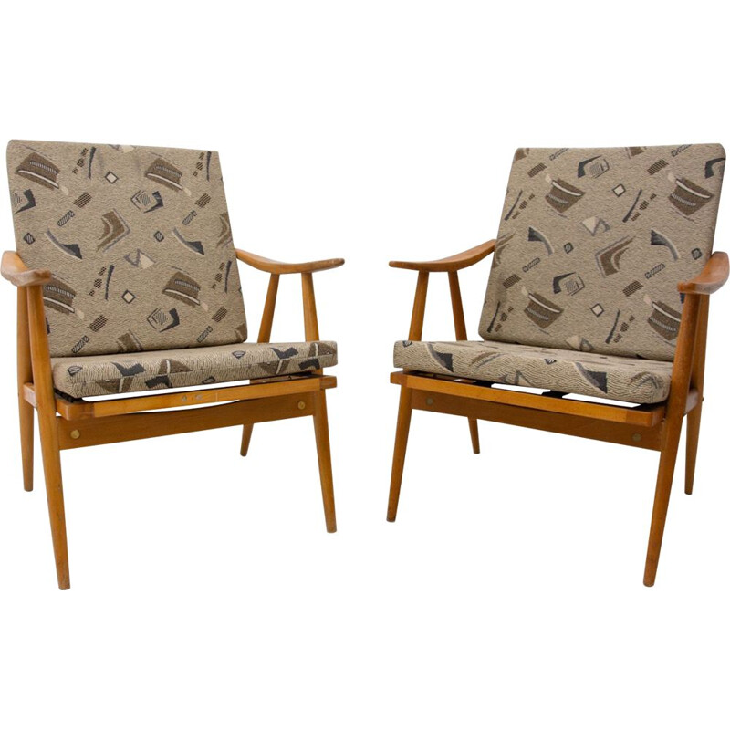 Pair of midcentury armchairs by Jaroslav Šmídek for Tom 1970s
