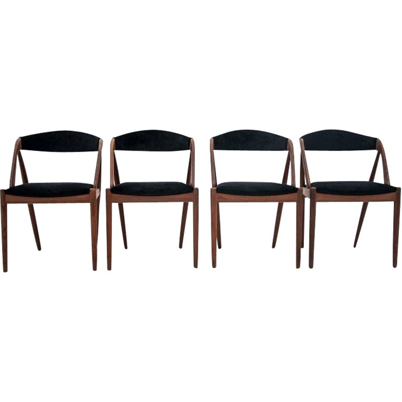 Set of 4 Vintage Dining chairs by Kai Kristiansen Denmark 1960s