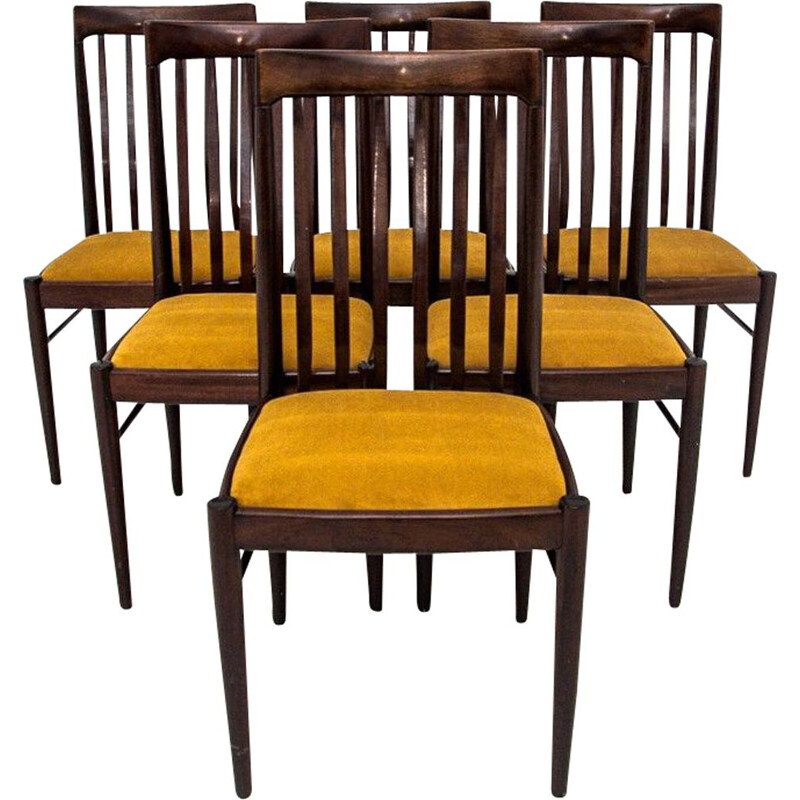 Lot de 6 chaises vintage par W.H. Klein Denmark 1960