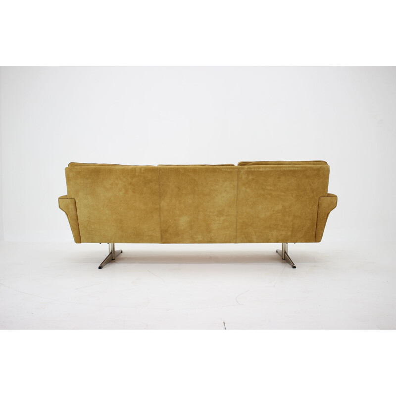 Vintage Georg Thams 3-Seater Sofa in Suede Leather, Denmark 1970s 