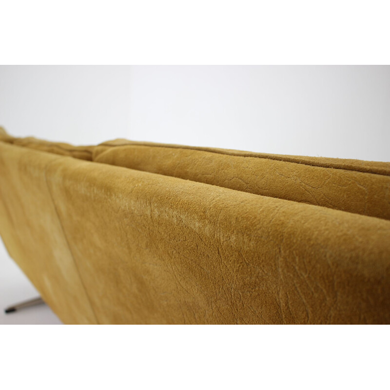 Vintage Georg Thams 3-Seater Sofa in Suede Leather, Denmark 1970s 